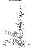 DISHWASHER MECHANISM Diagram and Parts List for GSD980T-01  General Electric Dishwasher