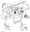 Section Diagram and Parts List for A2B389DEAL1N  General Electric Air Conditioner