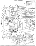 Section Diagram and Parts List for TBF22ZCBR  General Electric Refrigerator