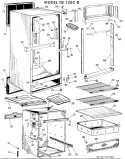 Section Diagram and Parts List for TB12SCBR  General Electric Refrigerator