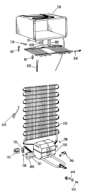 Section Diagram and Parts List for TB12SCBR  General Electric Refrigerator