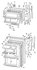 Section Diagram and Parts List for TBF17DCBR  General Electric Refrigerator