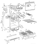Section Diagram and Parts List for TBF17SCBL  General Electric Refrigerator