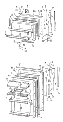 Section Diagram and Parts List for TBF19DCBR  General Electric Refrigerator