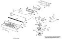 Section Diagram and Parts List for JV387*01  General Electric Range Hood