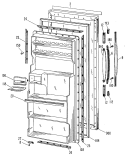 Section Diagram and Parts List for TA11SCBL  General Electric Refrigerator
