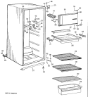 Section Diagram and Parts List for TA11SCBL  General Electric Refrigerator