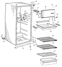 Section Diagram and Parts List for TA14SCBR  General Electric Refrigerator