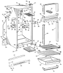 Section Diagram and Parts List for TBF15SCBL  General Electric Refrigerator