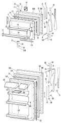 Section Diagram and Parts List for TBF19PCBR  General Electric Refrigerator