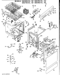 Section Diagram and Parts List for GSC452-01  General Electric Dishwasher