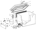 Section Diagram and Parts List for CB5DCB  General Electric Freezer