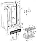 Section Diagram and Parts List for CA21DCB  General Electric Freezer
