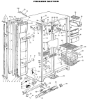 FREEZER SECTION Diagram and Parts List for TFF20DMB  General Electric Refrigerator