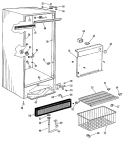 Section Diagram and Parts List for CAF16DCC  General Electric Freezer