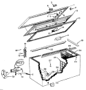 Section Diagram and Parts List for CB20DCC  General Electric Freezer