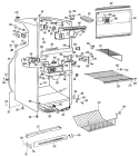 Section Diagram and Parts List for TBF17LCBR  General Electric Refrigerator