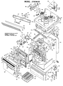 Section Diagram and Parts List for J765*03  General Electric Range