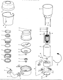 Section Diagram and Parts List for GFC222-02  General Electric Food Waste Disposer