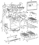 Section Diagram and Parts List for TBFM17VCBR  General Electric Refrigerator