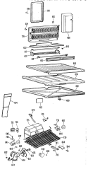 Section Diagram and Parts List for TBFM17VCBR  General Electric Refrigerator