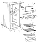 Section Diagram and Parts List for TA14SFBL  General Electric Refrigerator