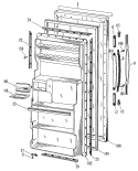 Section Diagram and Parts List for TA11SFBL  General Electric Refrigerator