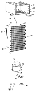 Section Diagram and Parts List for TA11SFBL  General Electric Refrigerator