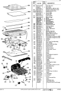 Section Diagram and Parts List for TBF21CNC  General Electric Refrigerator