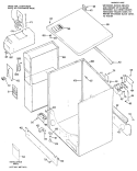 Section Diagram and Parts List for DDC4407AEL  General Electric Dryer