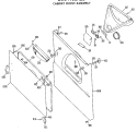 CABINET FRONT ASSEMBLY Diagram and Parts List for DDC4408AEL  General Electric Dryer