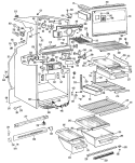 Section Diagram and Parts List for TBF20DFCR  General Electric Refrigerator