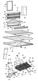 Section Diagram and Parts List for TBF20DFCR  General Electric Refrigerator