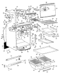 Section Diagram and Parts List for TBX18CGBR  General Electric Refrigerator