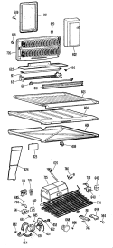 Section Diagram and Parts List for TBX18CGBR  General Electric Refrigerator