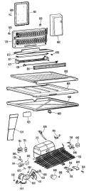 Section Diagram and Parts List for TBX20ZFBR  General Electric Refrigerator