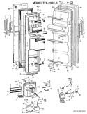 Section Diagram and Parts List for TFF20RFB  General Electric Refrigerator