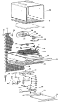Section Diagram and Parts List for TBF12DGD  General Electric Refrigerator