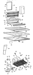 Section Diagram and Parts List for TBF17CFBR  General Electric Refrigerator