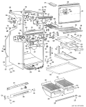 Section Diagram and Parts List for TBX18KFBR  General Electric Refrigerator