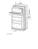 Section Diagram and Parts List for CA16DFB  General Electric Freezer