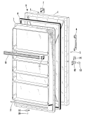 Section Diagram and Parts List for CAF16DFB  General Electric Freezer