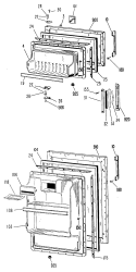 Section Diagram and Parts List for TB12SFBR  General Electric Refrigerator