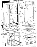 Section Diagram and Parts List for TB12SFBR  General Electric Refrigerator