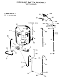 HYDRAULIC SYSTEM ASSEMBLY Diagram and Parts List for WWC6630ACL  General Electric Washer