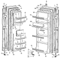 Section Diagram and Parts List for TFX20DFC  General Electric Refrigerator
