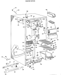 FREEZER SECTION Diagram and Parts List for TFX20DFC  General Electric Refrigerator