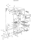 FREEZER SECTION Diagram and Parts List for TFX20PFC  General Electric Refrigerator