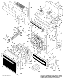 Section Diagram and Parts List for JHP60G*03  General Electric Microwave Oven Combo