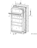 Section Diagram and Parts List for CA13DFC  General Electric Freezer